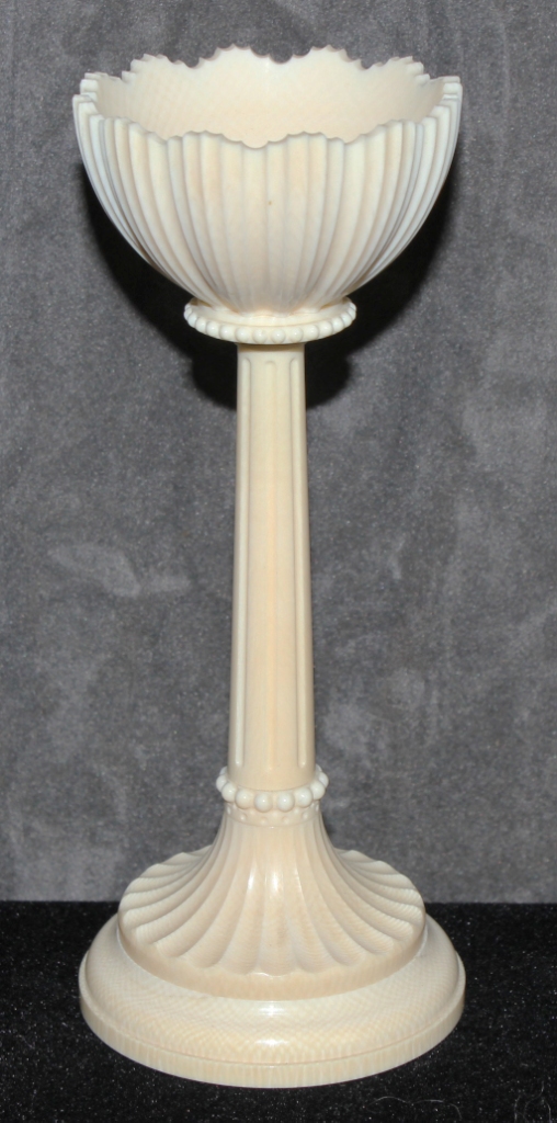 An ivory bowl on stem, 14.5cm high The Art Deco Carvings of W. G. Collins (1872-1959) Worshipful