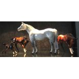 An assortment of four Beswick ceramic horses, Condition - without repair or damage