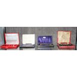 Three boxed sets of silver plated cutlery