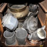 A wide selection of 19th century and early 20th century household metal ware, to include silver