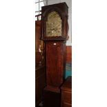 An early Georgian walnut and cross banded long case clock by John Collings, Sodbury with Roman