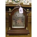 A Brook and Son, Cornhill, London mahogany cased dome topped mantle clock with brass finials,