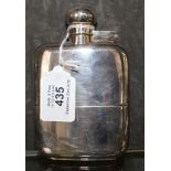 A silver spirit flask, 270 g