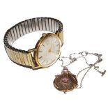 A gentleman's Tissot wristwatch and a pendant (2)