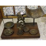 An antique Inland Letters Post and Parcel weighing scales by S. Mordan and Co, London with brass