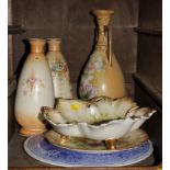 A selection of Royal Crown Devon household ceramics, to include vases, plates, etc