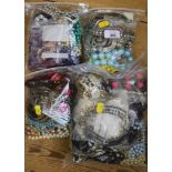 **WITHDRAWN**Four bags of mixed costume jewellery