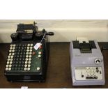 A Burroughs Adding Machine, Detroit Michigan and an Olivetti calculating machine (2)