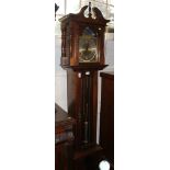 A George III-style long case clock by Emperor Clocks Company Ltd. with broken swan neck pediment,