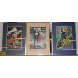 Eight framed reproduction film posters