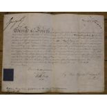 Military appointment signed King George IV and Wellington