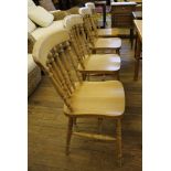 Four beech kitchen chairs
