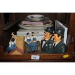 Royal Doulton plates, Laurel and Hardy