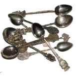 Nine silver spoons