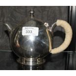 A silver plated bachelor tea pot