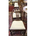 Six Victorian wheatsheaf design chairs