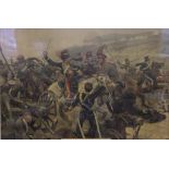 A large print, 'Charge of the Light Brigade at Balaclara', 48cm x 72cm