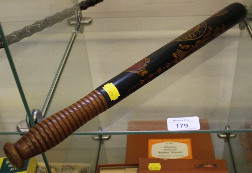 A police truncheon by Parker of Holborn