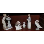 Five Lladro figures