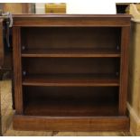 A modern three-shelf bookcase, 77H x 75W x 28cmD