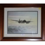 A Coulson print of a Mosquito in flight, framed and glazed