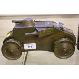 First World War Triang metal toy tank 1918