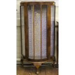 A 1920's glazed display cabinet, 117cm high