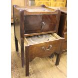 A George III commode chest, two front doors and sliding lower section, 78H x 50W x 45cmD