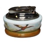 A Minton table lighter depicting a pheasant