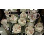 A Royal Doulton fifteen-piece Sheila coffee set