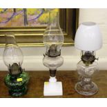 Three oil lamps