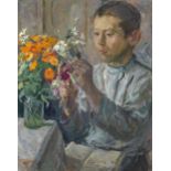 * PLASTOV, ARKADY (1893-1972) Botanical Lessons. Portrait of the Artist's Son, stamped with the