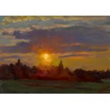 * KUGACH, YURIY (1917-2013) Setting Sun, signed, also further signed, titled in Cyrillic and dated