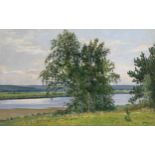 * TERPSIKHOROV, NIKOLAI (1890-1960) By the Oka River, signed, also further signed, titled in