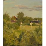 * KUGACH, YURIY (1917-2013) Evening Sun, signed, also further signed, titled in Cyrillic and dated