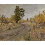 * PLASTOV, ARKADY (1893-1972) Road to Posega Village, stamped with the artist's initials, also