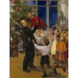 TSVETKOV, VIKTOR (B. 1920) Lenin and Children at a New Year Party, signed and titled in Cyrillic on