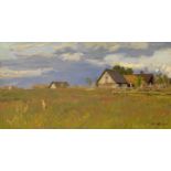 * KUGACH, YURIY (1917-2013) Evening Approaching. Barns, signed, also further signed, titled in