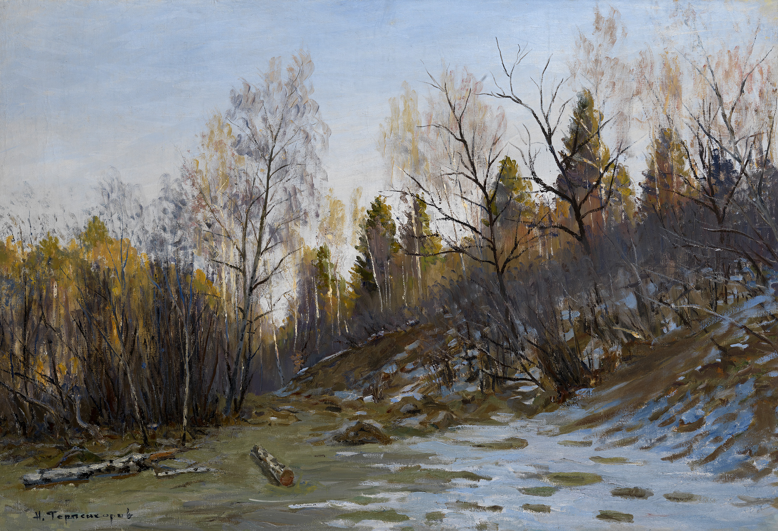 * TERPSIKHOROV, NIKOLAI (1890-1960) Autumn Morning, signed, also further signed and titled in