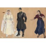 * FEDOROVSKY, FEDOR (1883-1955) Costume Designs for the I. Dzerzhinsky Opera “Quiet Flows the