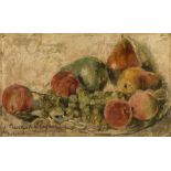 § POGEDAIEFF, GEORGES (1894-1977) Still Life with Fruit , signed twice. Oil on paper, laid on