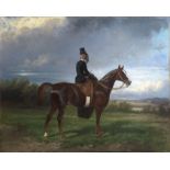 SVERCHKOV, NIKOLAI (1817-1898) Equestrian Portrait of Seymourina Poirson , signed, inscribed "Paris"