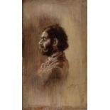 ZICHY, MIKHAIL (1827-1906) Male Portrait , signed. Oil on panel, 18 by 11 cm.  Provenance: