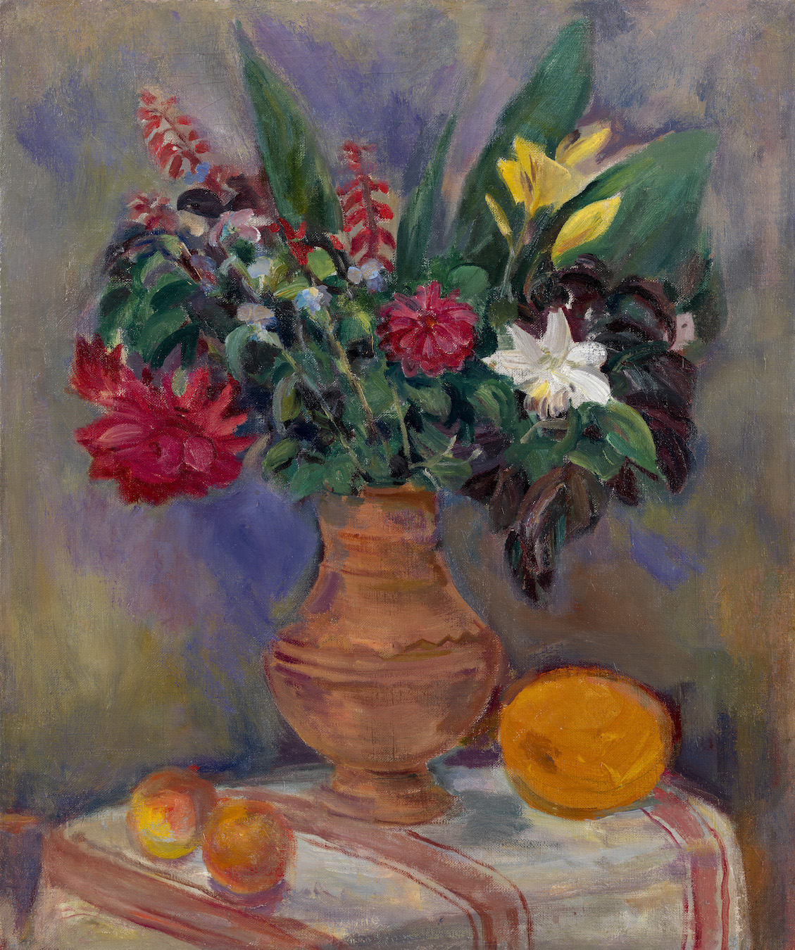 * KUZNETSOV, PAVEL (1878-1968) Still Life with Flowers in a Clay Pot Oil on canvas, 65.5 by 54.5 cm.