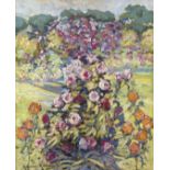 § ALTMAN, ALEXANDER (1885-1950) Rose Garden , signed. Oil on canvas, 100 by 81 cm.
