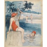 APSIT, ALEXANDER (1880-1944) Bathers , signed and dated 1929, also further signed, inscribed in