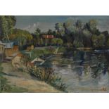 § TERECHKOVITCH, CONSTANTIN (1902-1978) La Seine , signed. Oil on canvas, 46 by 65 cm.