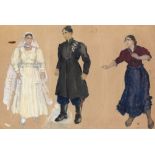 * FEDOROVSKY, FEDOR (1883-1955) Costume Designs for the I. Dzerzhinsky Opera "Quiet Flows the Don" ,