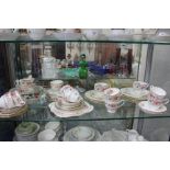 A VILLEROY & BOCH RIVIERA PATTERN PART DINNER SET together with a group of various tea wares, etc.