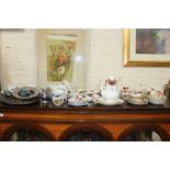 A ROYAL ALBERT TEASET AND OTHER CERAMICS TO INCLUDE TWO ROYAL CROWN DERBY BIRDS ETC